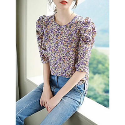 ÁO CỔ TRÒN TAY NHÚN PHỒNG SIÊU XINH