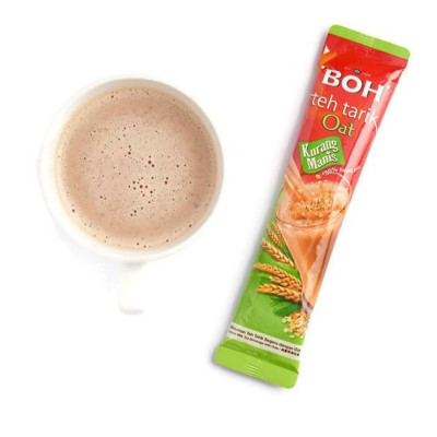 BỘT TRÀ SỮA VỊ YẾN MẠCH TÍ NGỌT HIỆU BOH - BOH TEH TARIK OAT LESS SWEET (12