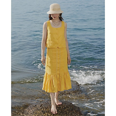 Áo Croptop Linen Tràng An TOP229 thời trang thiết kế Hity