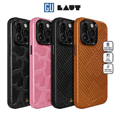 Ốp LAUT Motif Dành Cho iPhone 14 Pro/ 14 Pro Max Khung TPU Dễ Tháo Lắp Phủ Da Thuần Chay PU Êm Ái Sang Bền Chống Sốc 3m Hàng Chính Hãng
