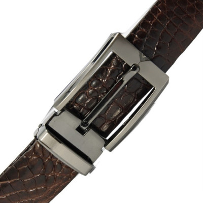 HH94202-14-23-31-37-44 - Dây nịt nam cá sấu màu nâu đất