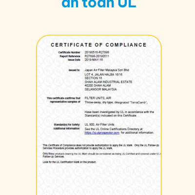 Lọc Khử mùi phòng khách/Nhà Bếp/Phòng Em Bé - Terracomb Nhật Bản - Japan Air Filter
