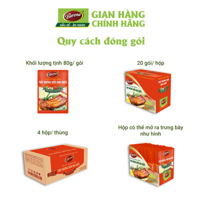 Xốt Gia Vị Hoàn Chỉnh BARONA - Thịt Nướng Kiểu Hàn Quốc 80g