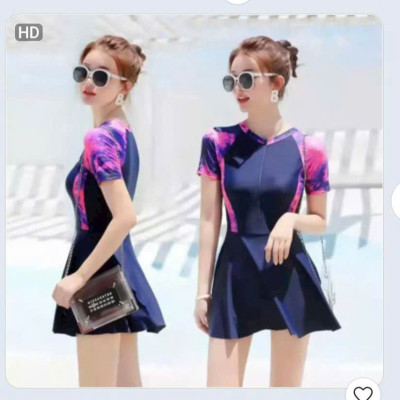 Váy Bơi Nữ Ngắn Tay Thanh Lịch