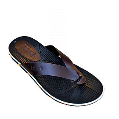 Dép Xỏ Ngón Nam Da Bò Thật TiTi ĐÔ Cao Cấp DNA2037d