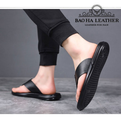 Dép nam xỏ ngón da trơn BHD3005 Dép tông, thoải mái, êm chân, dễ chịu