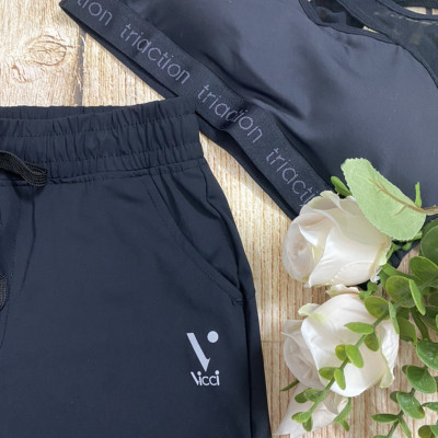 Quần thể thao nữ bo gấu Vicci QG.02 vải siêu mịn, siêu nhẹ, co giãn 4 chiều
