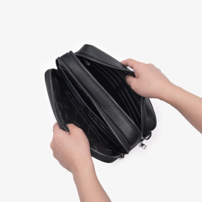 Clutch cầm tay đeo chéo da bò Togo cao cấp RB08 khóa vân tay & khóa số