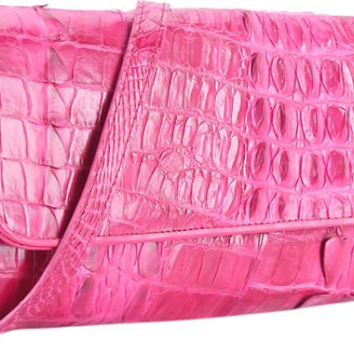 Túi Đeo Chéo 2 Gai Nữ Da Cá Sấu Huy Hoàng HT6250 (14.5 x 24.5 cm) - Hồng