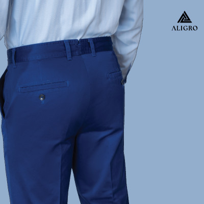 Quần kaki nam ALIGRO chất liệu kaki mềm mịn cao cấp dáng slimfit màu xanh đậm ALGK066