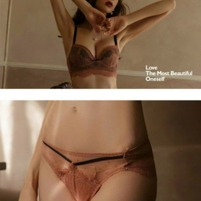 Bộ Đồ Lót VB71 Ren Lưới Mút Vừa Không Gọng Xinh Xắn Gợi Cảm