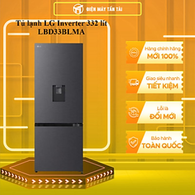 Tủ lạnh LG Inverter 332 lít LBD33BLMA - HÀNG CHÍNH HÃNG - CHỈ GIAO HCM