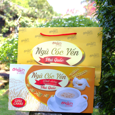 Ngũ cốc yến dinh dưỡng Phú Quốc - Hộp 18 gói - giúp bổ sung dinh dưỡng toàn diện, ăn ngon, tốt cho tiêu hóa