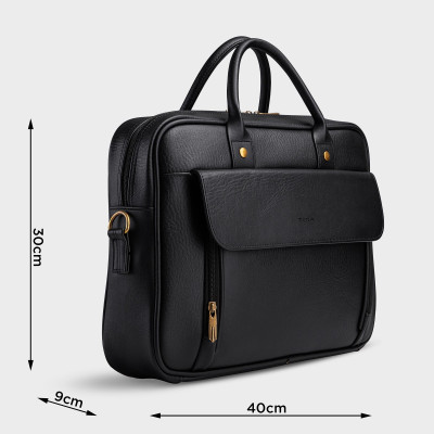 Cặp công sở Trita ( Thời trang nam đựng vừa laptop 14 inch - Cặp da TCA6 )