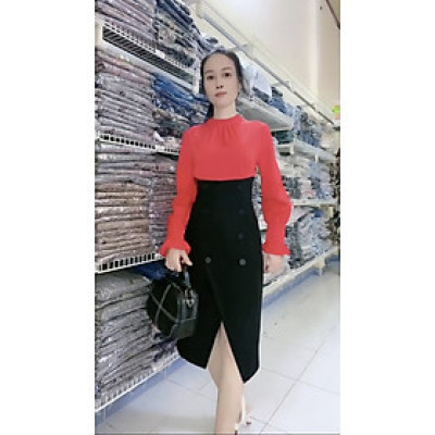 Đầm liền phong cách váy áo rời 2 mảnh sơ vin myqlothing.