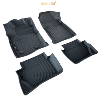 Thảm lót sàn xe ô tô Ford Fiesta 2011-2013 (sd) Nhãn hiệu Macsim chất liệu nhựa TPE cao cấp
