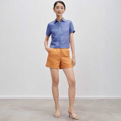 Áo Sơ Mi Croptop Linen Thạch TOP195 thời trang thiết kế Hity