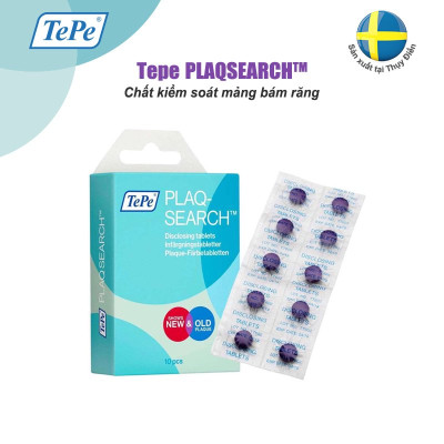 Chất kiểm soát mảng bám răng Tepe Plaqsearch Hộp 10 viên