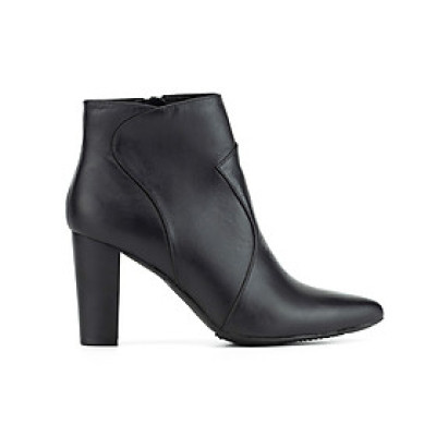 Boot nữ PABNO PN652, Giày Bốt nữ da mịn cổ cao gót vuông 8cm, Giày boot nữ chính hãng khóa bên mũi nhọn cao cấp