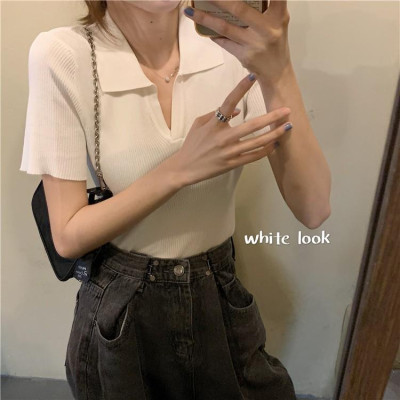 Áo Croptop  Áo Croptop Nữ Tay Ngắn Có Cổ Dáng Polo Siêu Xinh Mềm Mịn