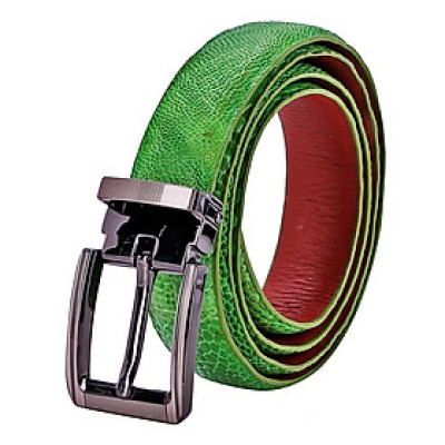 Thắt lưng nữ da đà điểu Huy Hoàng màu xanh lá HC5414