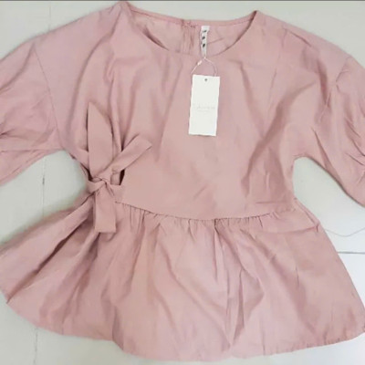 Áo kiểu nữ đẹp form rộng hàng Quảng châu, chất liệu vải mềm mát, phong cách Hàn Quốc, Áo Babydoll tay ngắn NeSa Shop