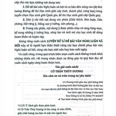 Sách - Luyện xử lý đề Bài văn nghị luận xã hội - Tập 1 (Cô Trần Thùy Dương)