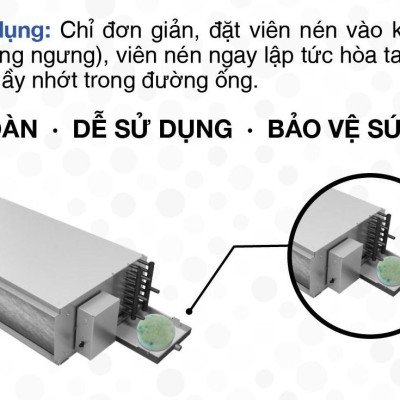 Viên Nén Xử Lý Rêu, Chất Bẩn Máy Lạnh - Clogg Away - Chính Hãng Mỹ - Sử Dụng Cho Hệ Thống Điều Hoà 5 Tấn