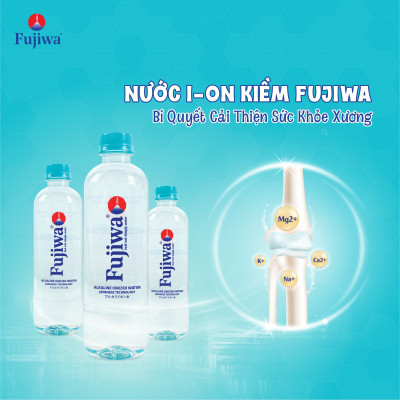 Thùng 12 Chai Nước Uống Ion Kiềm Cao Cấp Đóng Chai Fujiwa 1250ml - Nước uống Detox với Công Nghệ Điện Phân Ion Kiềm