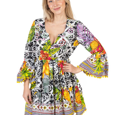 Đầm Boho Kết Cườm Cotton Isla Bonita