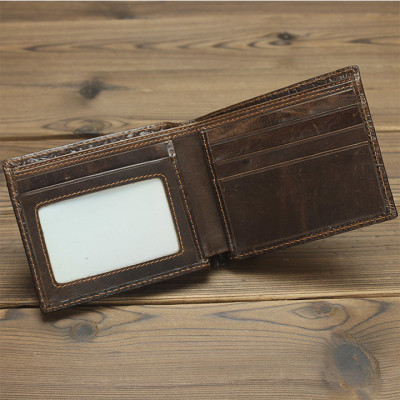 Ví ngang nam đập nổi BHL031 Da bò thật