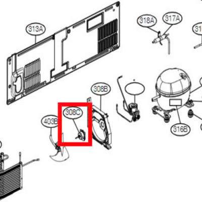 MOTOR QUẠT TẢN NHIỆT BLOCK TỦ LẠNH LG – HÀNG CHÍNH HÃNG