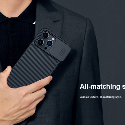 Ốp lưng chống sốc bảo vệ Camera cho iPhone 14 Pro Max hiệu Nillkin Camshield - hàng nhập khẩu