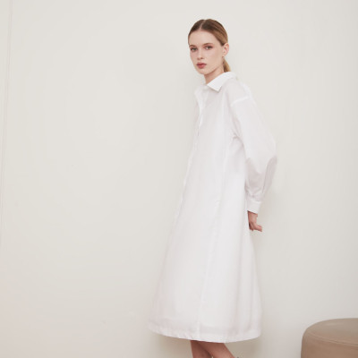 DOTTIE - Đầm dài kiểu sơmi - Trắng - D0523