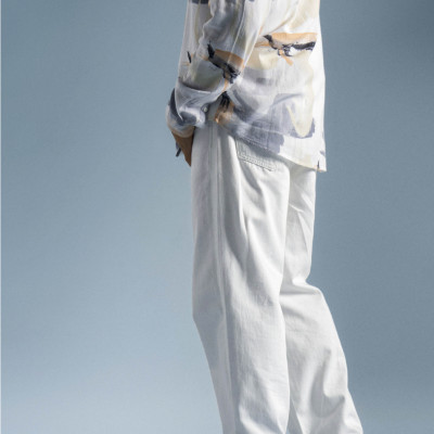 Quần Jean Nam ROUTINE Ống Suông Trơn Form Straight Crop - 10S23DPA018 | LASTORE MENSWEAR