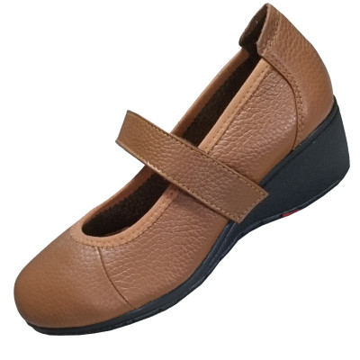 Giày Nữ Búp Bê Đế Xuồng HA NAM Da Bò Thật Thời Trang Cao Cấp 5cm GBBN2059