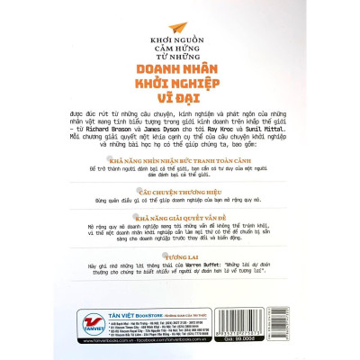 Sách - Khơi Nguồn Cảm Hứng Từ Những Doanh Nhân Khởi Nghiệp Vĩ Đại - Tân Việt Books