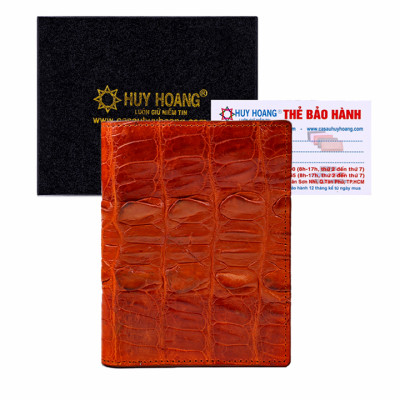  Ví nam Huy Hoàng da cá sấu kiểu đứng gai đuôi màu vàng bò, đen, nâu đỏ, nâu đất HT2257-2258-2259-2701