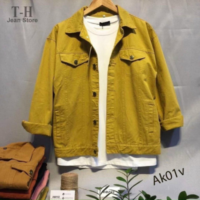Áo Khoác Kaki Jean Nam     Áo Khoác Nam Đẹp Co Giãn Hàng Quảng Châu Thời Trang Hpfashion - Akjn02