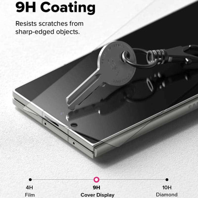 Bộ 2 Miếng Dán cường lực kèm khung dán Samsung Galaxy Z Fold 7 Kai.N RINGKE Cover Display Tempered Glass Màn hình ngoài_ Hàng chính hãng