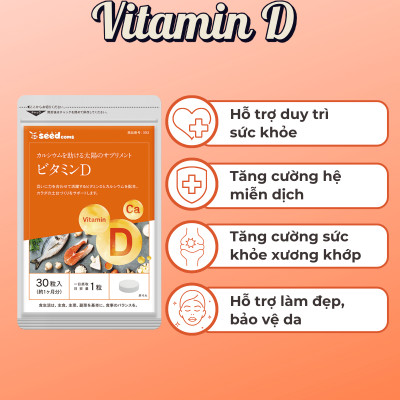 Combo Viên Uống Bổ Sung Vitamin C, E, D, B Vitamin Tổng Hợp Và Khoáng Chất Seedcoms Nhật Bản