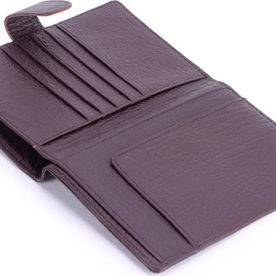 Ví đựng Passport Huy Hoàng bấm nút màu nâu-HT9109