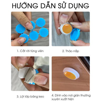 Combo 4 hộp viên diệt gián sinh học AMB, thuốc diệt gián Đức hiệu quả nhanh chóng, an toàn sức khỏe, hộp 8 viên