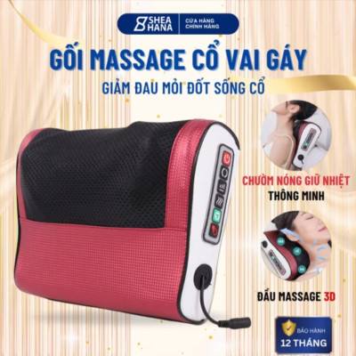 BỘ GỐI ĐỆM MASSAGE CỔ VAY GÁY 20 BI CẤU TẠO THÔNG MINH 