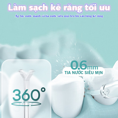 Máy Tăm Nước Cầm Tay Nikio NK-M209 - Dung Tích Lớn 360ml, Hàng Chính Hãng 