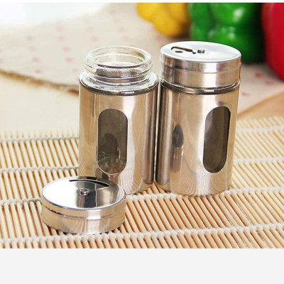 Hũ thủy tinh bọc thép không gỉ đựng gia vị Echo 80ml - Hàng nhập khẩu Nhật Bản