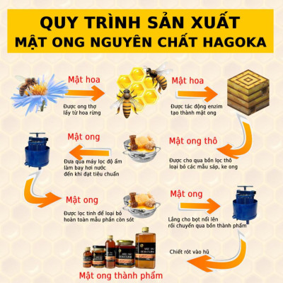 Mật ong hoa nhãn nguyên chất loại 450g chai nhựa