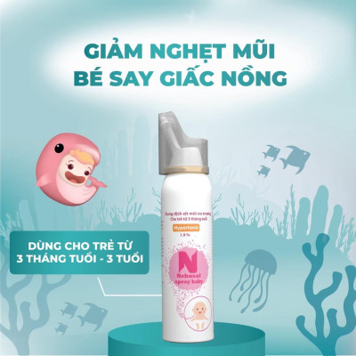 (Chính hãng) Xịt mũi Nebusal 1,9% giúp giảm nghẹt mũi, sổ mũi ở trẻ em