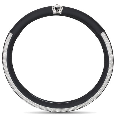 Bọc vô lăng tay lái ô tô xe hơi cao cấp đính đá gắn vương miện dùng chung cho các dòng xe.