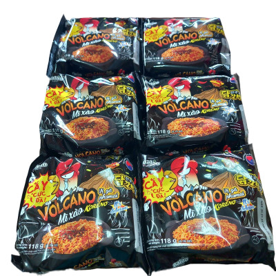 Thùng 24 Gói Mì Xào Koreno Vị Gà Phomai Volcano 118g